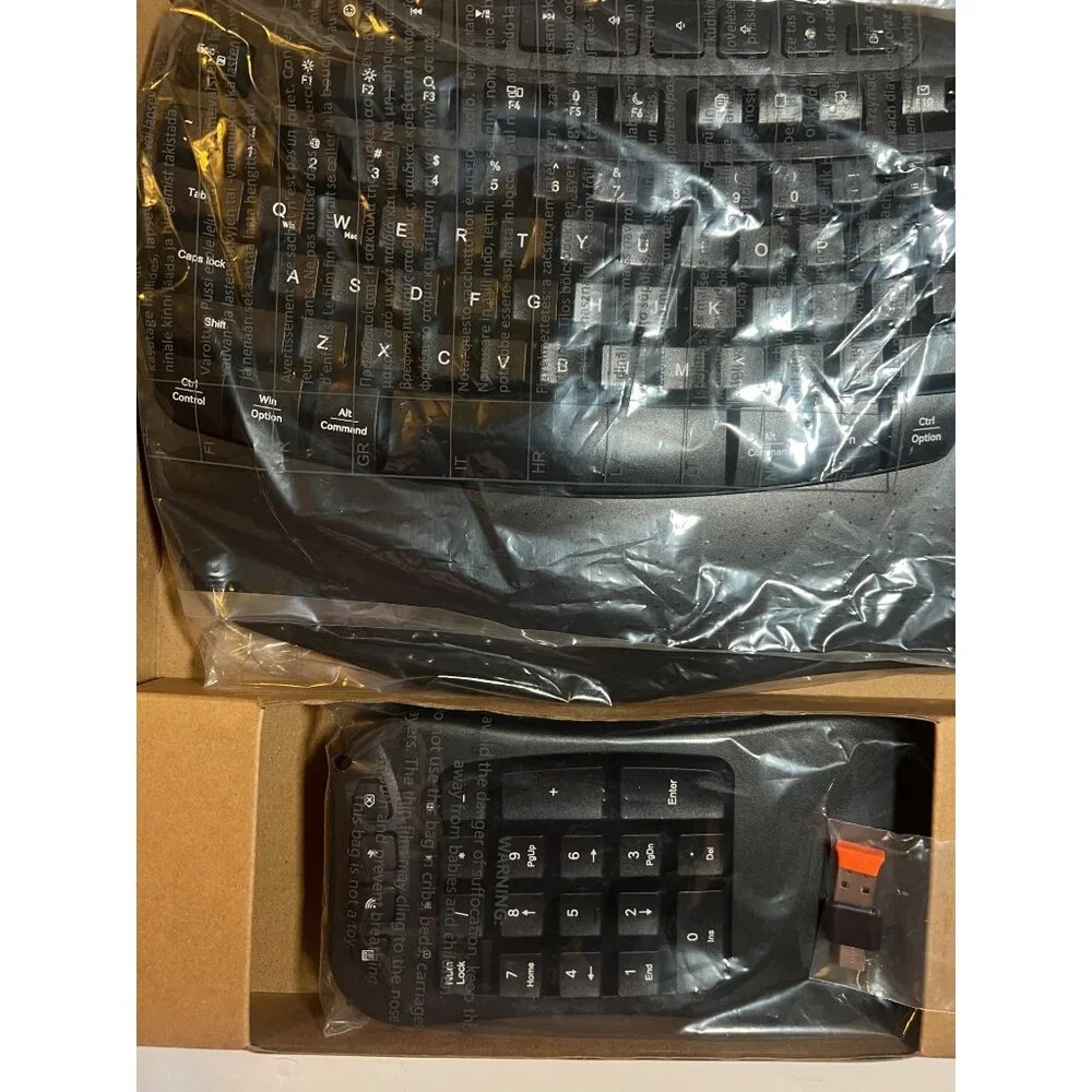 Ergonomic Wireless Keyboard & Number Pad Combo BTK9330 Meetion NEW IN BOX